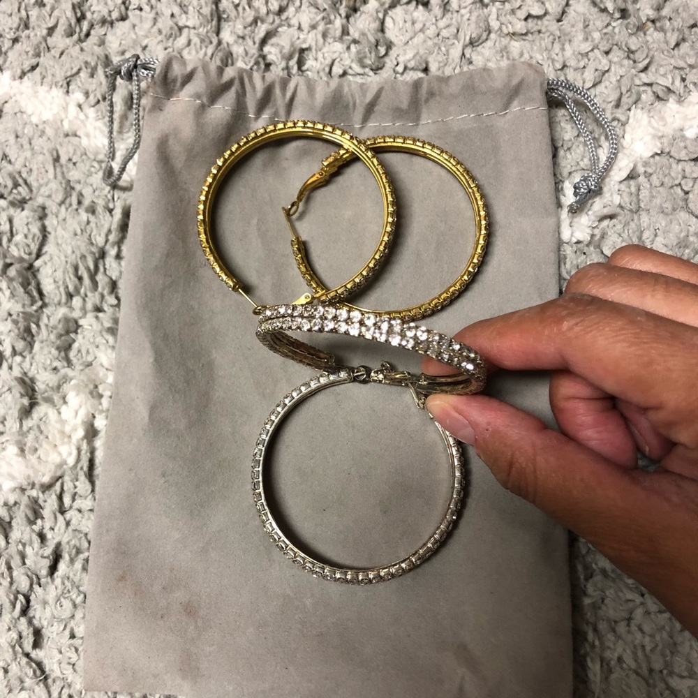 Silver & Gold Hoop Earrings